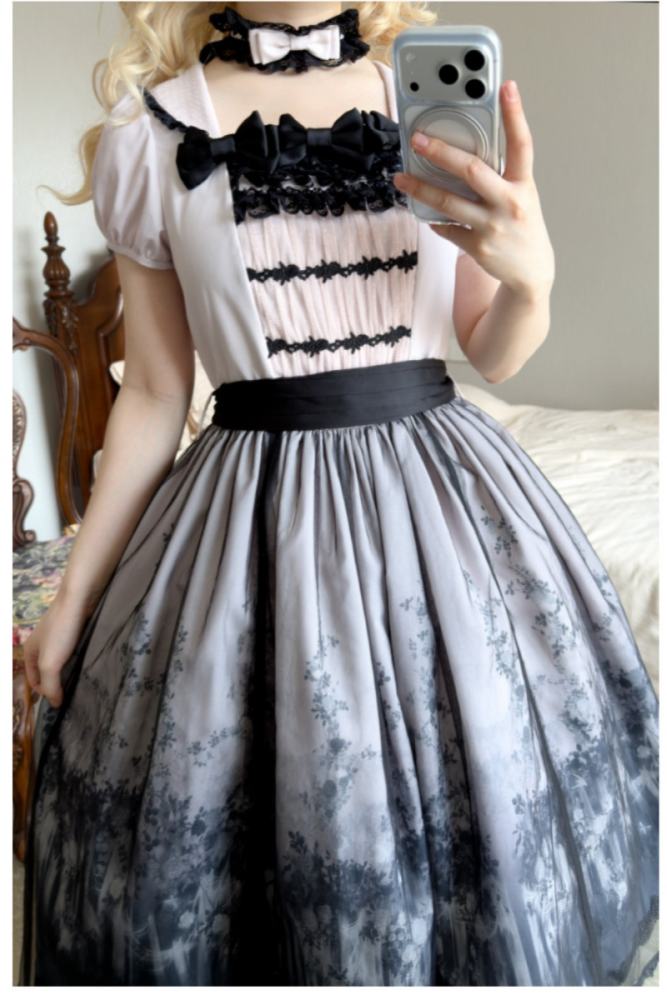 Rabbits Collection Decaying Garden Gothic Lolita One Piece Dress