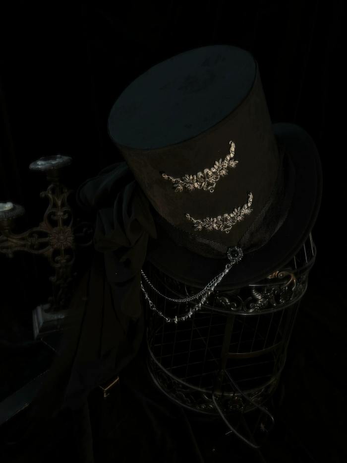 ZJ Story The Genesis and The Last Century Ouji Lolita Hat Necklace Brooch and Head Veil