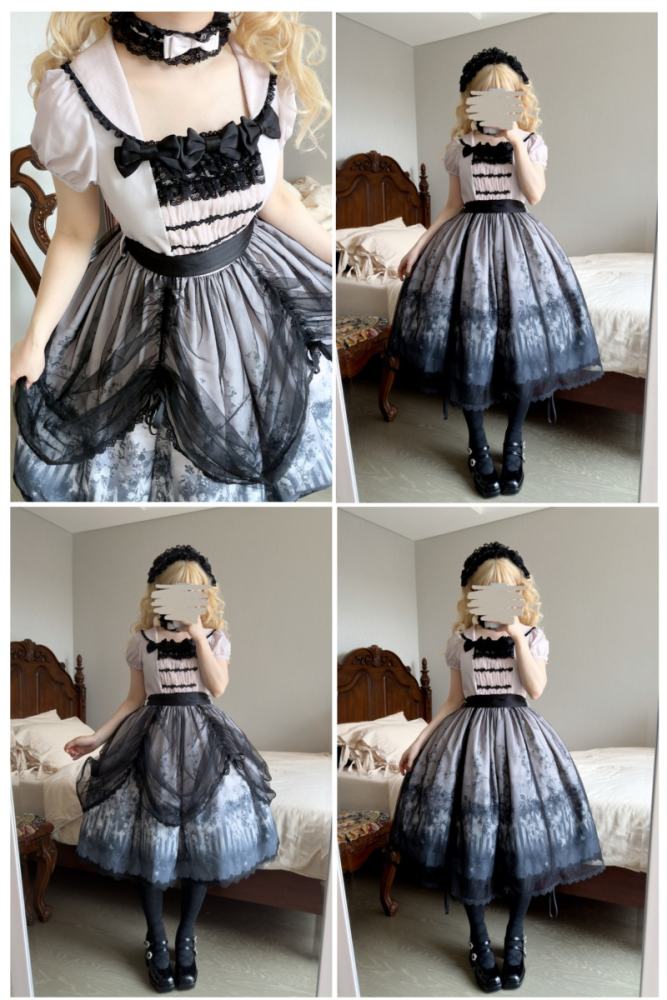 Rabbits Collection Decaying Garden Gothic Lolita One Piece Dress