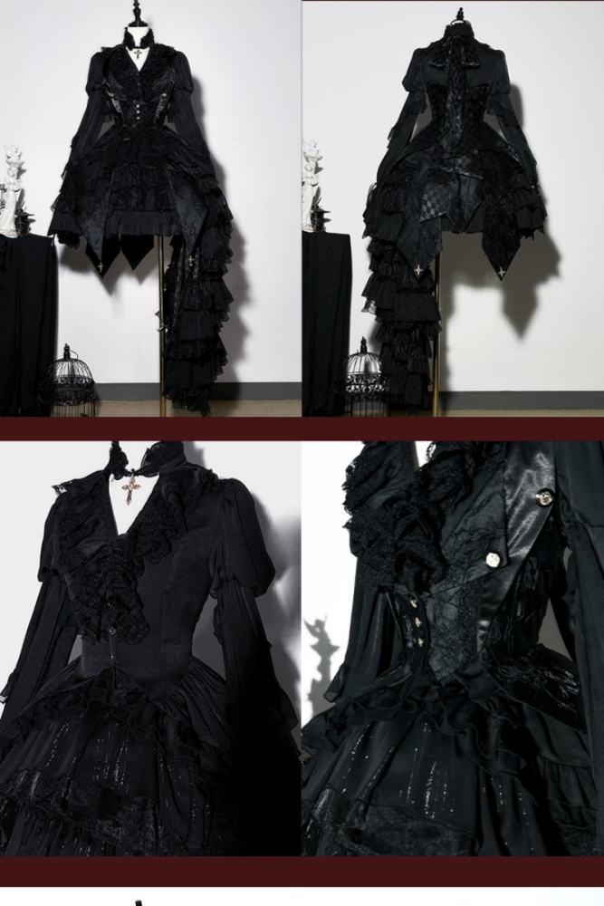 ZJ Story The Genesis and The Last Century Ouji Lolita Blouse Vest SK and Long Trousers
