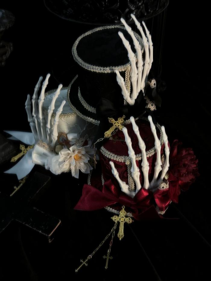 ZJ Story The Genesis and The Last Century Ouji Lolita Hat Necklace Brooch and Head Veil