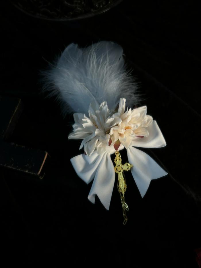 ZJ Story The Genesis and The Last Century Ouji Lolita Hat Necklace Brooch and Head Veil