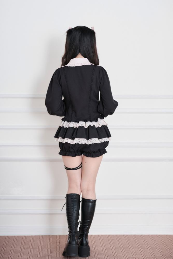 NoGenki Subculture Frills Jirai Kei Top and Skirt