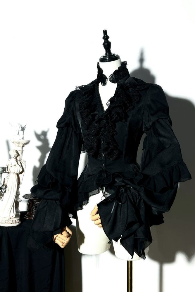 ZJ Story The Genesis and The Last Century Ouji Lolita Blouse Vest SK and Long Trousers