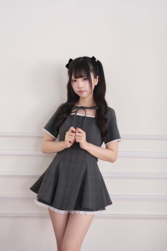 NoGenki Lacework Plaid Jirai Kei Dress