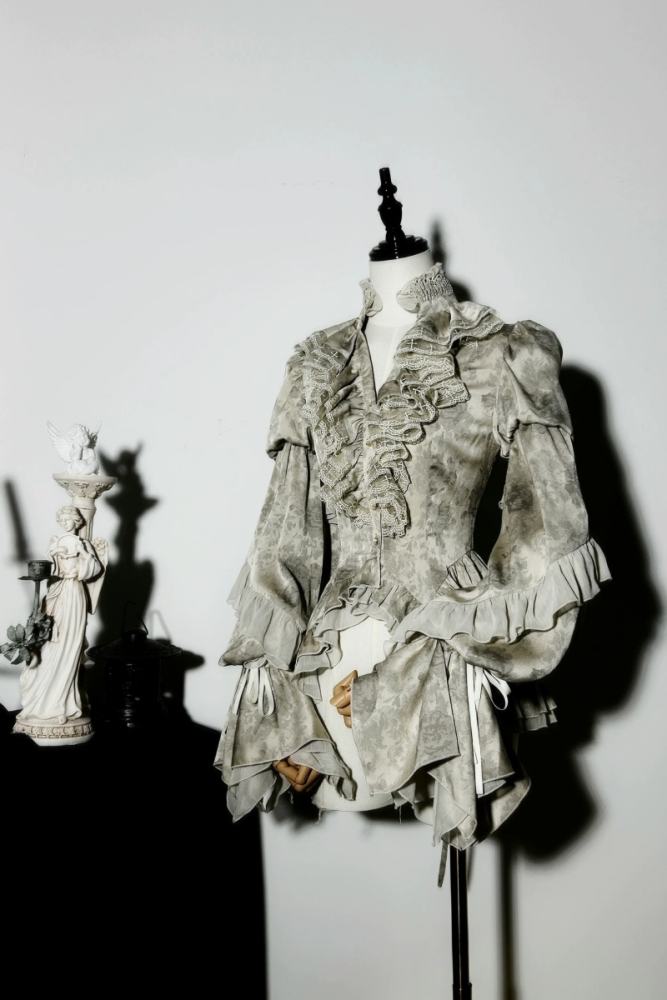 ZJ Story The Genesis and The Last Century Ouji Lolita Blouse Vest SK and Long Trousers