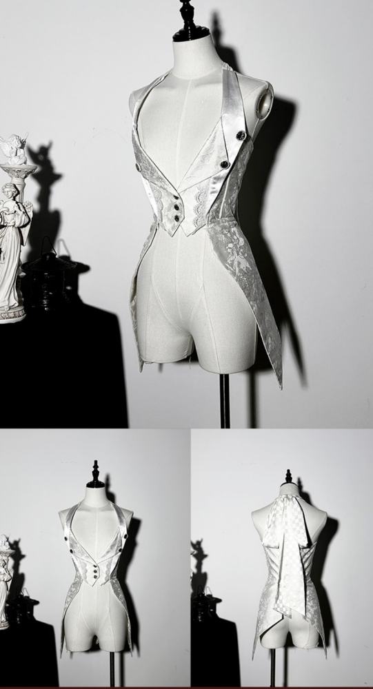 ZJ Story The Genesis and The Last Century Ouji Lolita Blouse Vest SK and Long Trousers