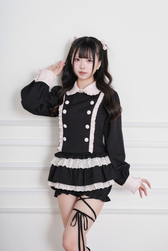 NoGenki Subculture Frills Jirai Kei Top and Skirt