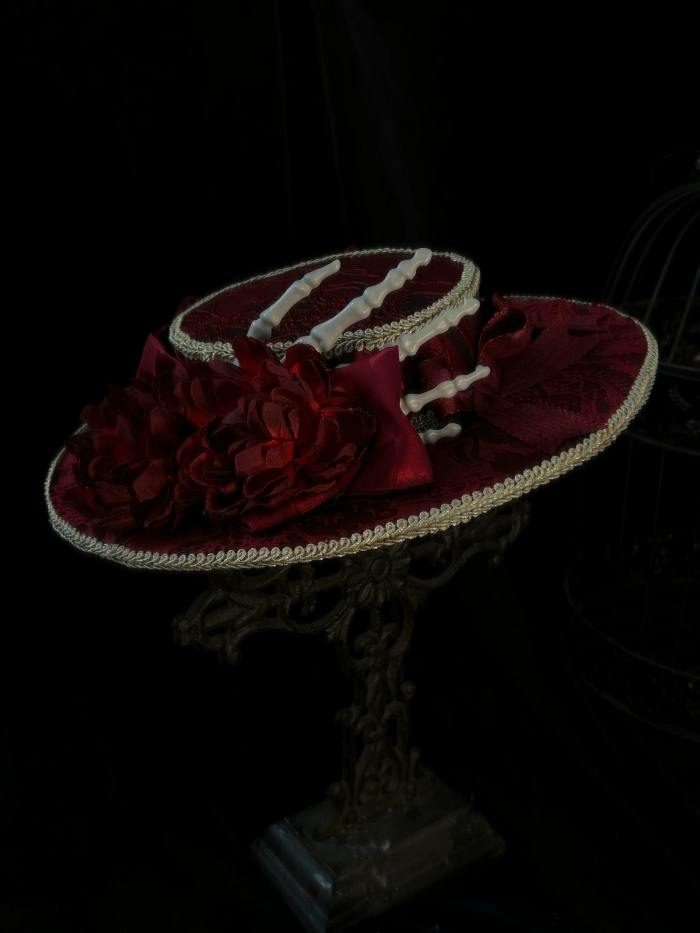 ZJ Story The Genesis and The Last Century Ouji Lolita Hat Necklace Brooch and Head Veil