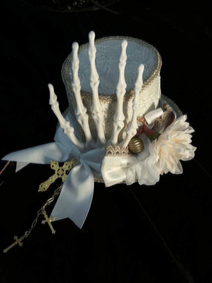 ZJ Story The Genesis and The Last Century Ouji Lolita Hat Necklace Brooch and Head Veil