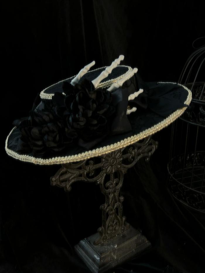 ZJ Story The Genesis and The Last Century Ouji Lolita Hat Necklace Brooch and Head Veil