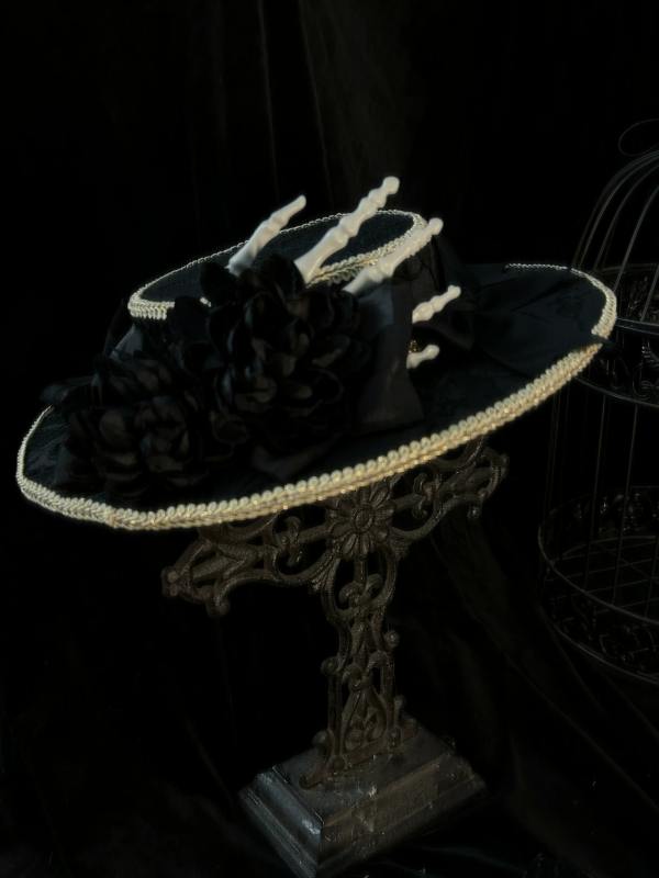ZJ Story The Genesis and The Last Century Ouji Lolita Hat Necklace Brooch and Head Veil
