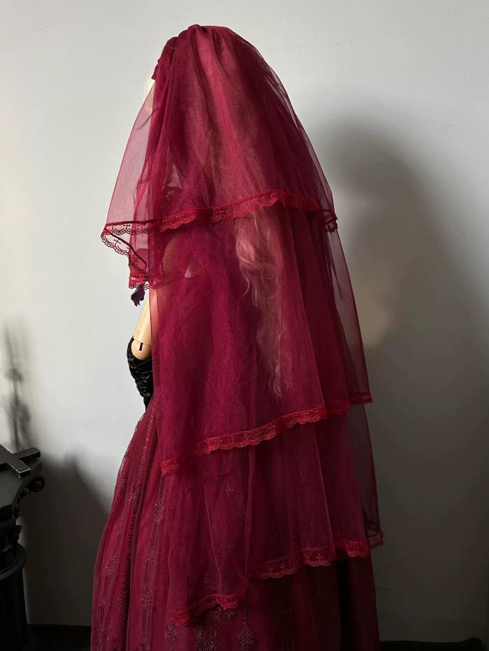 ZJ Story The Genesis and The Last Century Ouji Lolita Hat Necklace Brooch and Head Veil