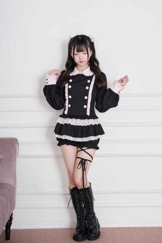 NoGenki Subculture Frills Jirai Kei Top and Skirt