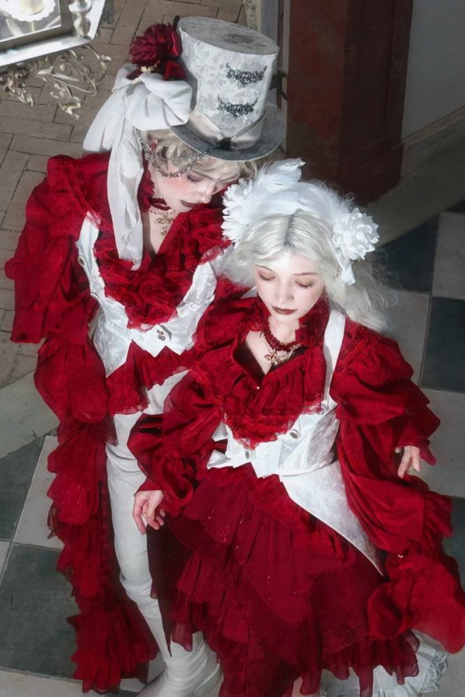 ZJ Story The Genesis and The Last Century Ouji Lolita Hat Necklace Brooch and Head Veil