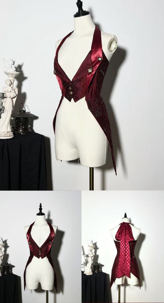 ZJ Story The Genesis and The Last Century Ouji Lolita Blouse Vest SK and Long Trousers