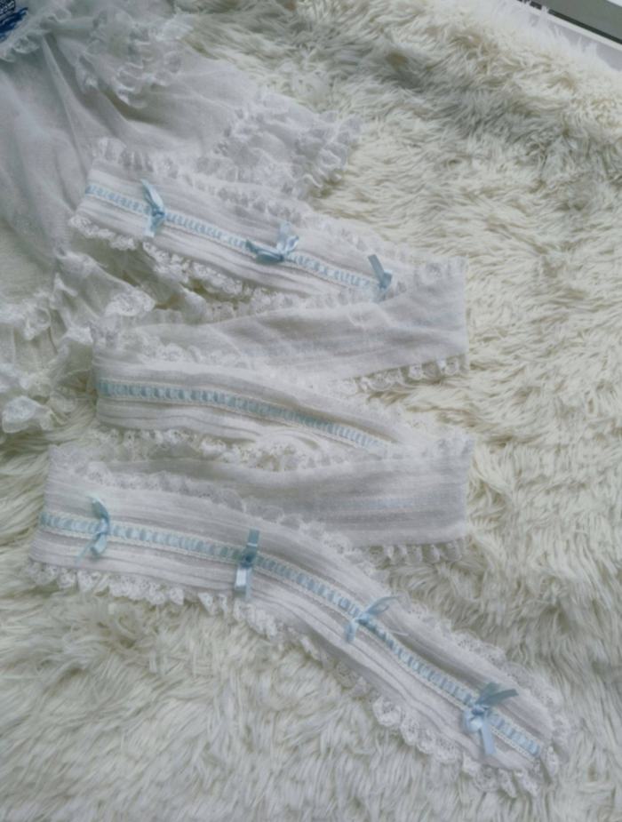 Seaside Rabbit Dot Tulle Tiered Classic Lolita JSK and Cardigan