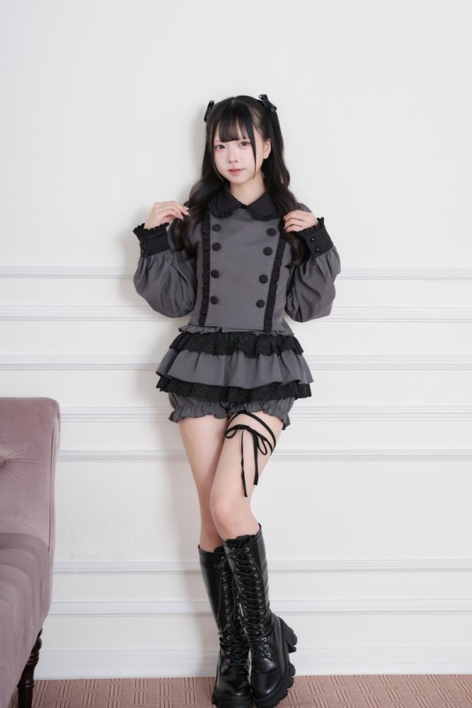 NoGenki Subculture Frills Jirai Kei Top and Skirt