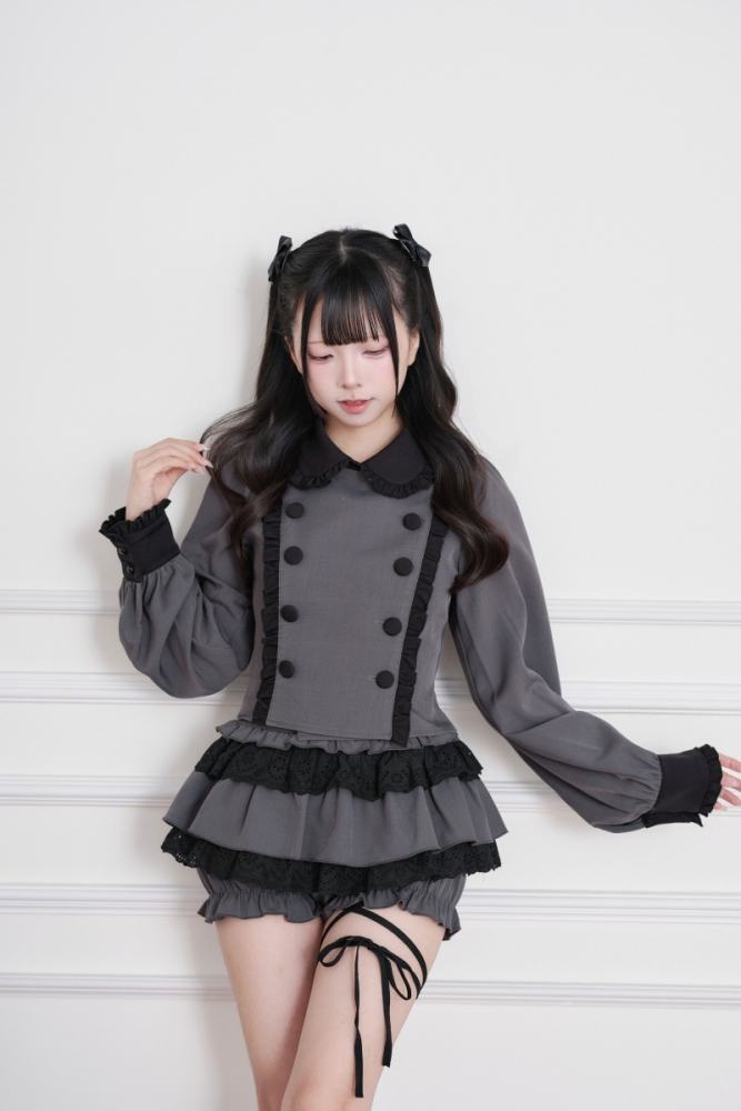 NoGenki Subculture Frills Jirai Kei Top and Skirt