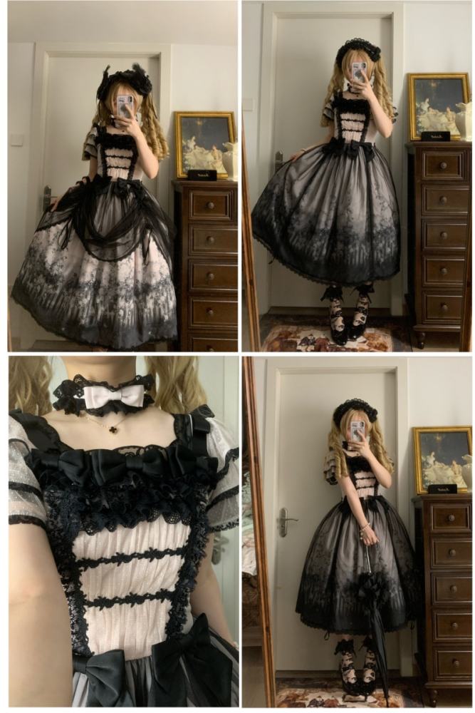 Rabbits Collection Decaying Garden Gothic Lolita One Piece Dress
