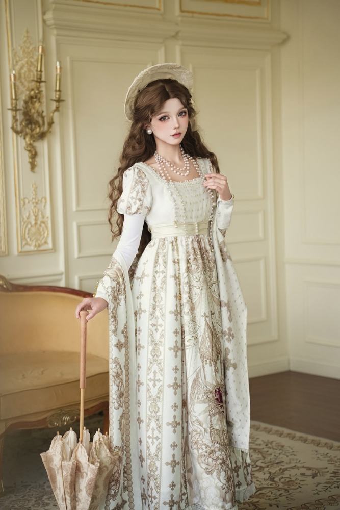 Sacred Coronation Regency Era Empire One Piece Dress