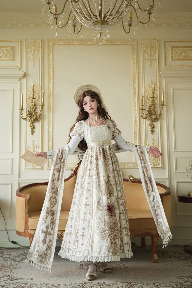Sacred Coronation Regency Era Empire One Piece Dress