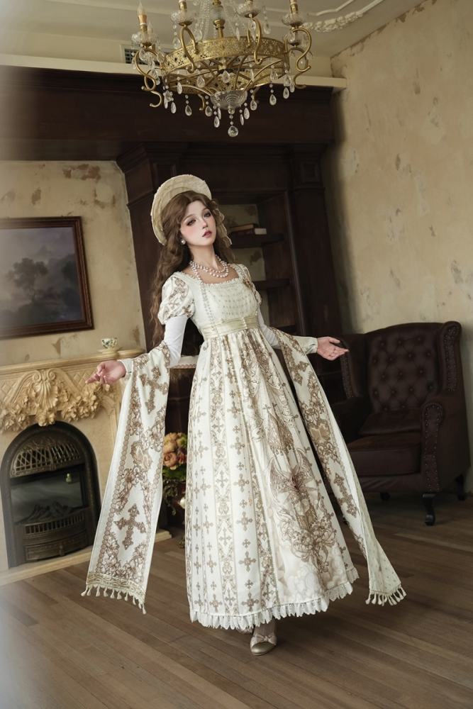 Sacred Coronation Regency Era Empire One Piece Dress