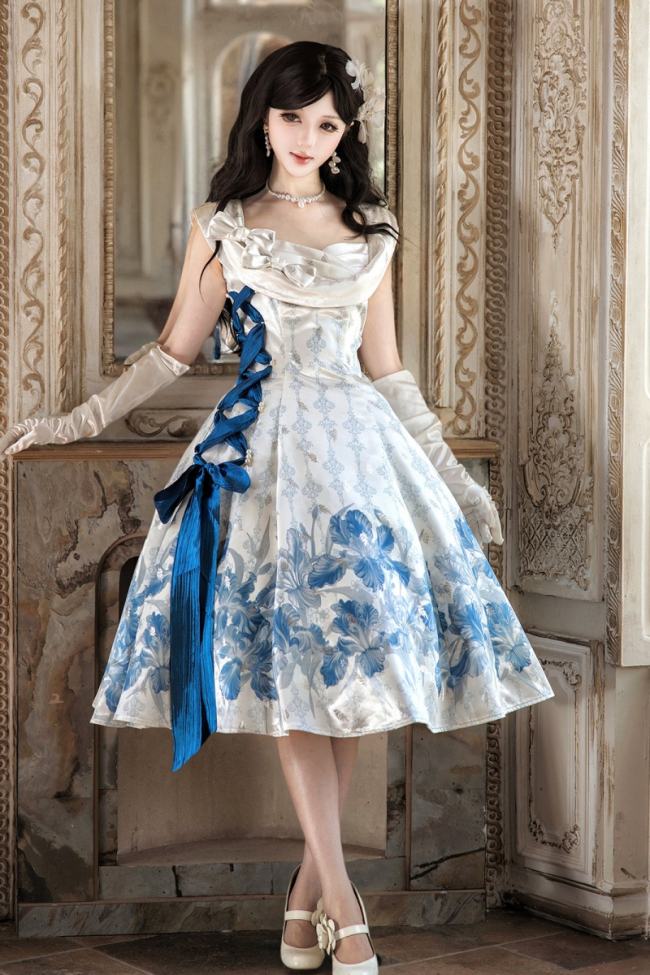 Unchartde Stars Irises Holiday Elegant Formal Dress