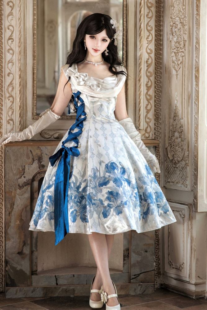 Unchartde Stars Irises Holiday Elegant Formal Dress