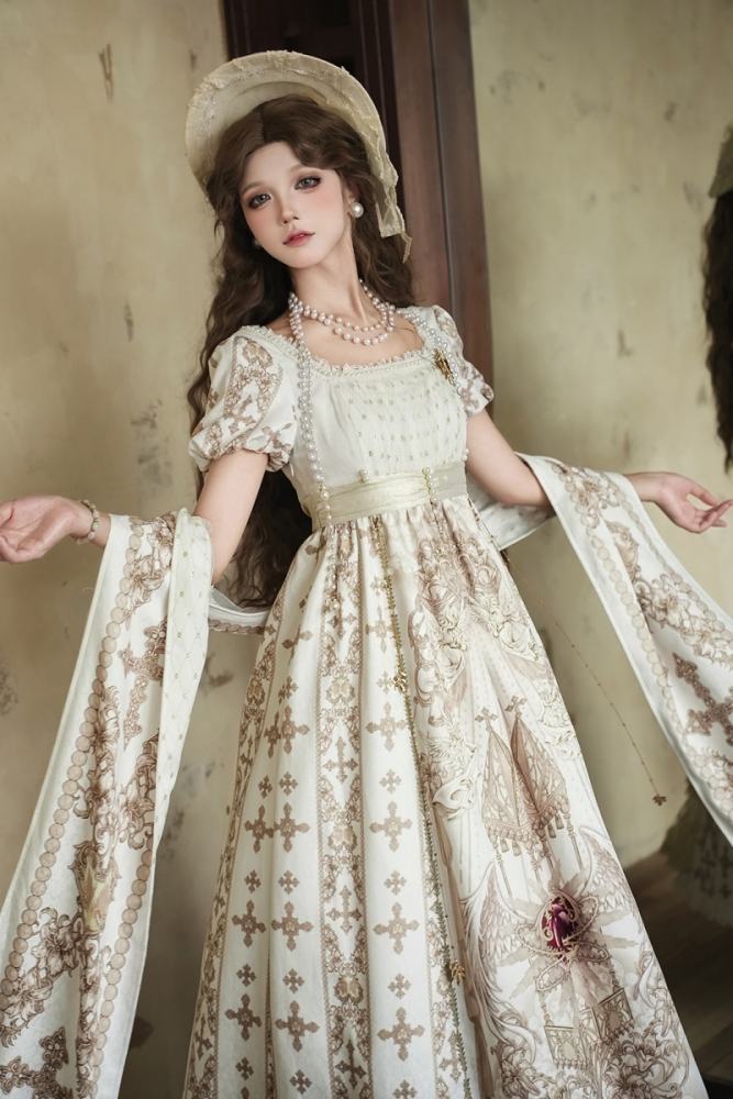 Sacred Coronation Regency Era Empire One Piece Dress