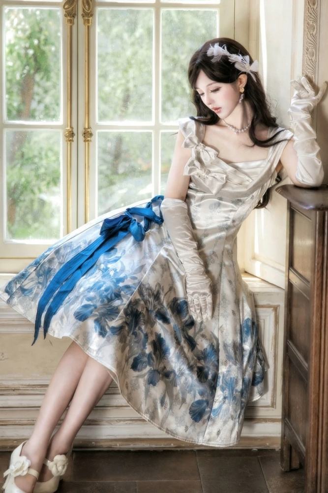 Unchartde Stars Irises Holiday Elegant Formal Dress