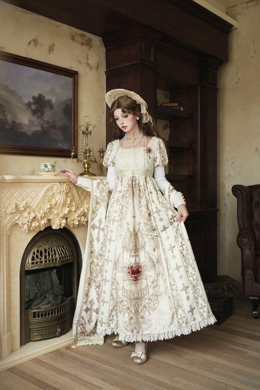 Sacred Coronation Regency Era Empire One Piece Dress