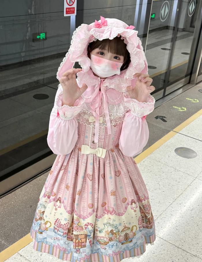 Gululu Cat Baby Rabbit Detachable Hooded Cotton Lolita Blouse