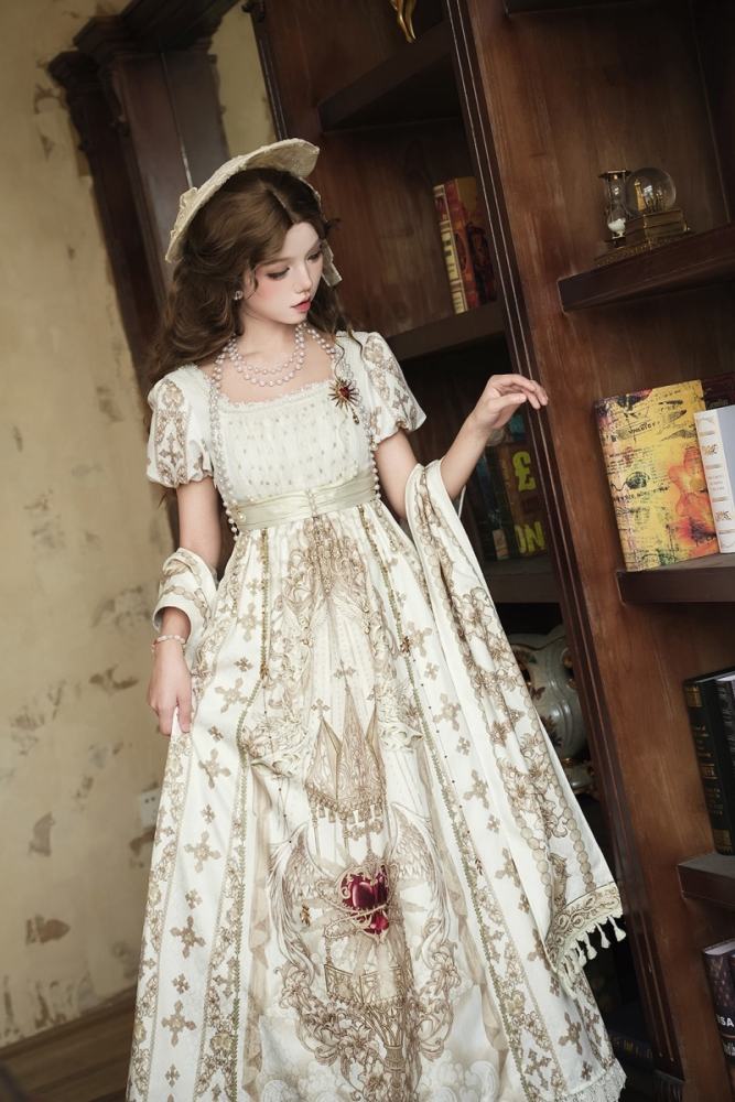 Sacred Coronation Regency Era Empire One Piece Dress