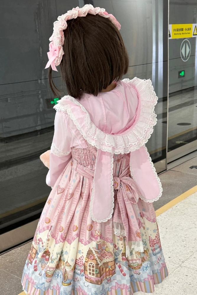 Gululu Cat Baby Rabbit Detachable Hooded Cotton Lolita Blouse