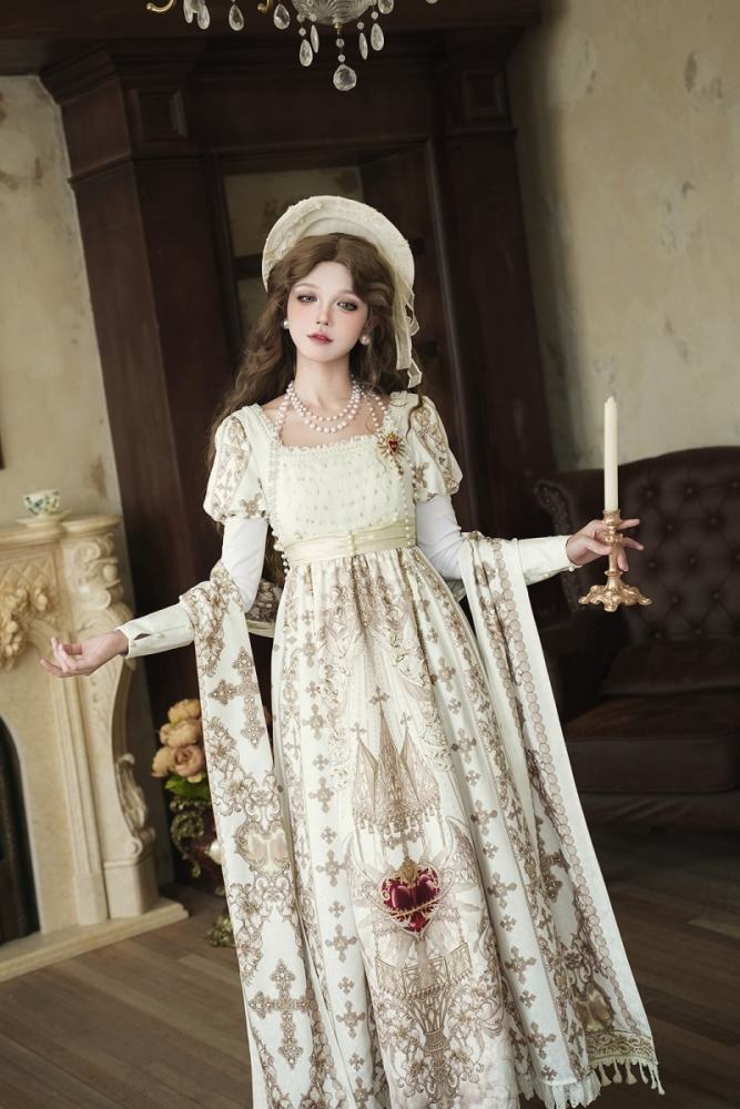 Sacred Coronation Regency Era Empire One Piece Dress