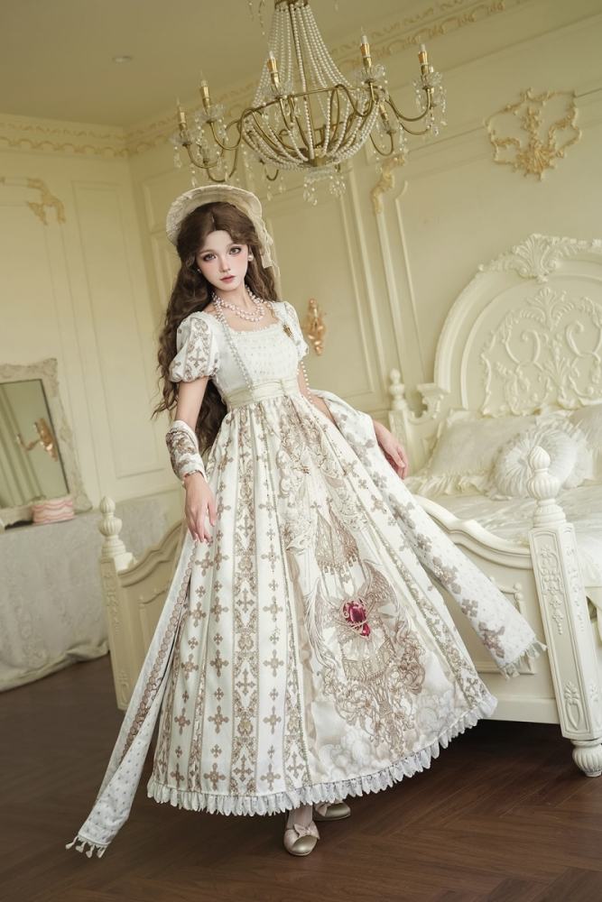 Sacred Coronation Regency Era Empire One Piece Dress