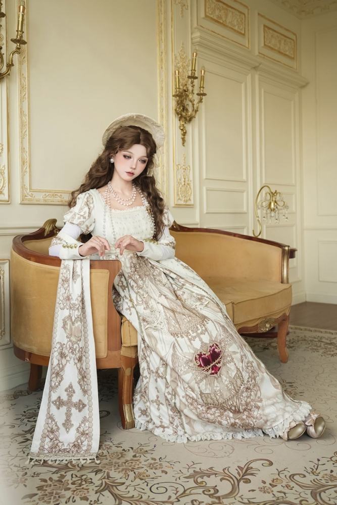 Sacred Coronation Regency Era Empire One Piece Dress