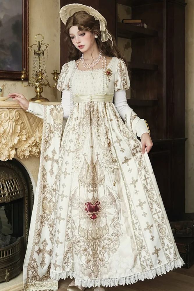 Sacred Coronation Regency Era Empire One Piece Dress