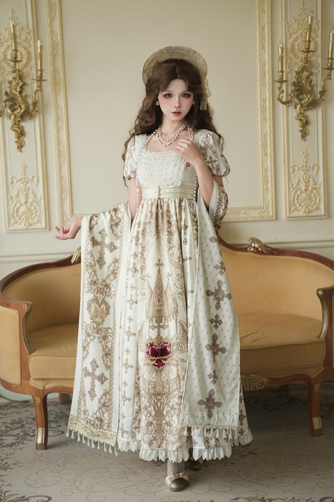 Sacred Coronation Regency Era Empire One Piece Dress