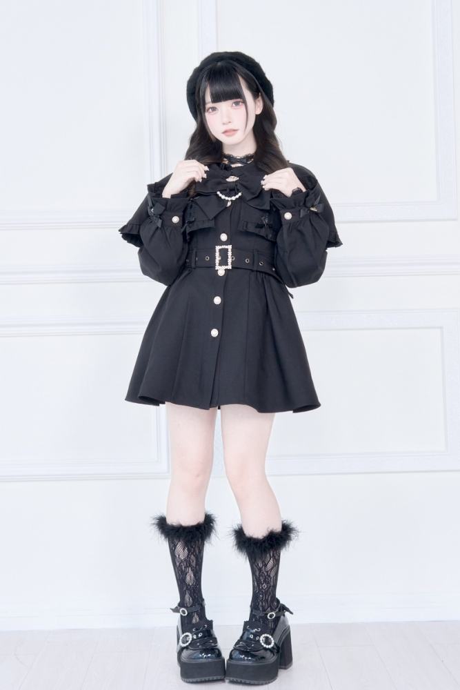 NoGenki Retro Plaid Jirai Kei Capelet Coat