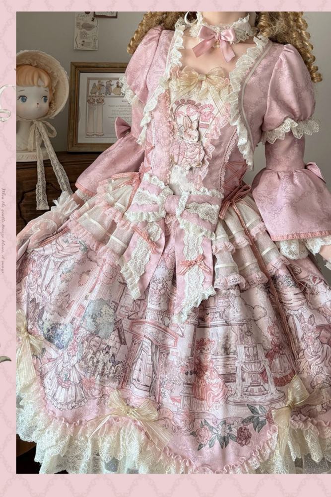 Swing Rabbit Gorgeous Lolita One Piece Dress