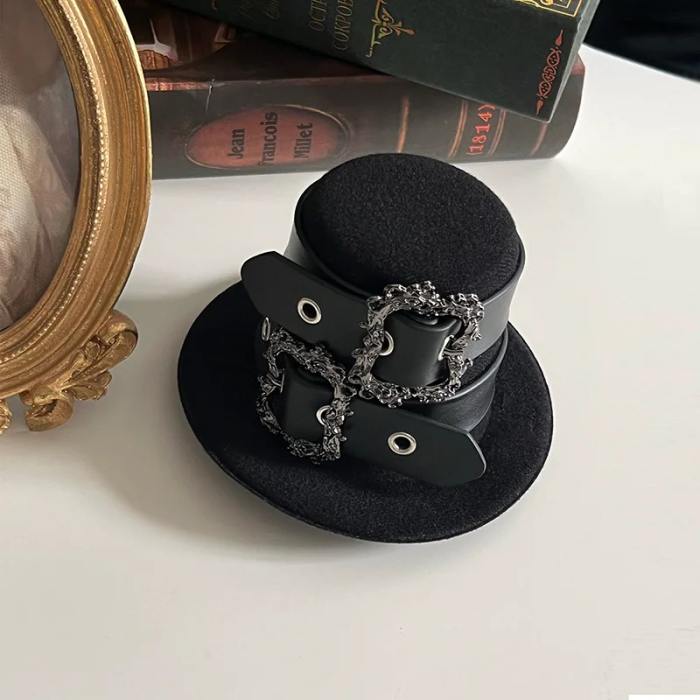 Withpuji Color Blocking Goth Lolita OP Hat and Petticoat