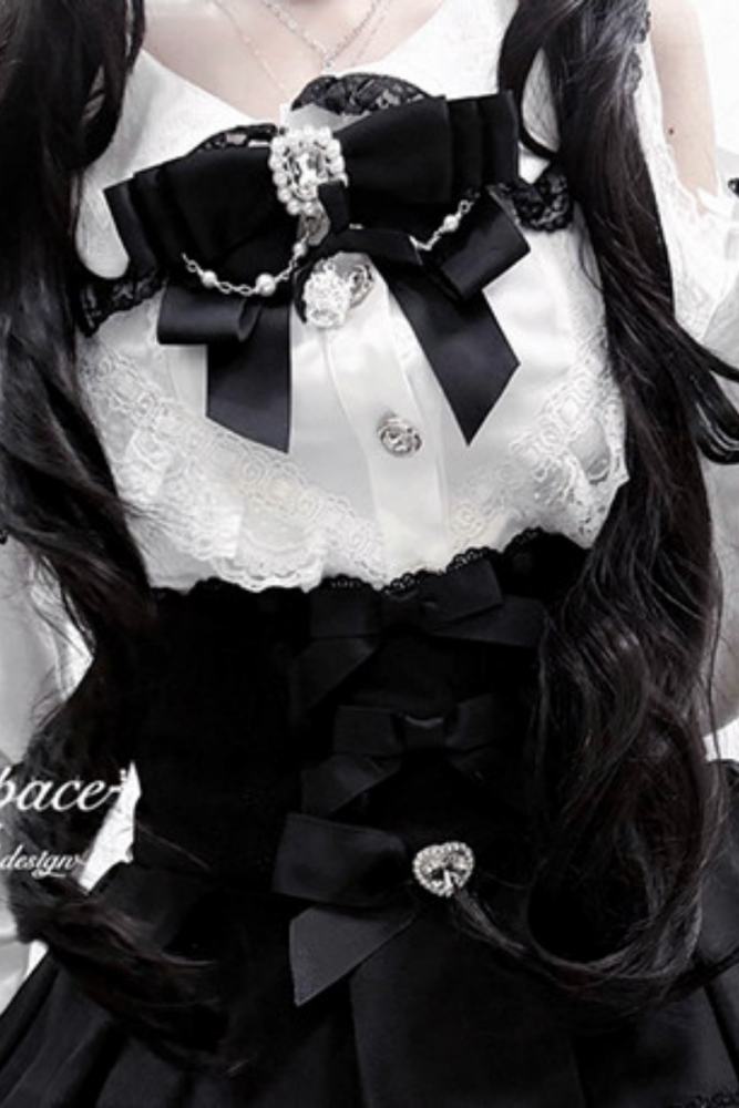 AO Space Ideal World Off Shoulder Lacework Jirai Kei Blouse