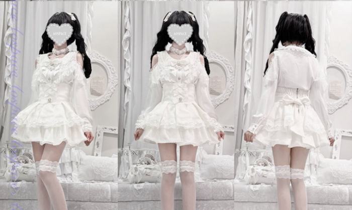 AO Space Ideal World Off Shoulder Lacework Jirai Kei Blouse