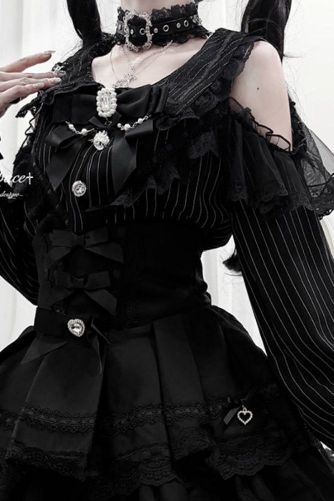 AO Space Ideal World Off Shoulder Lacework Jirai Kei Blouse