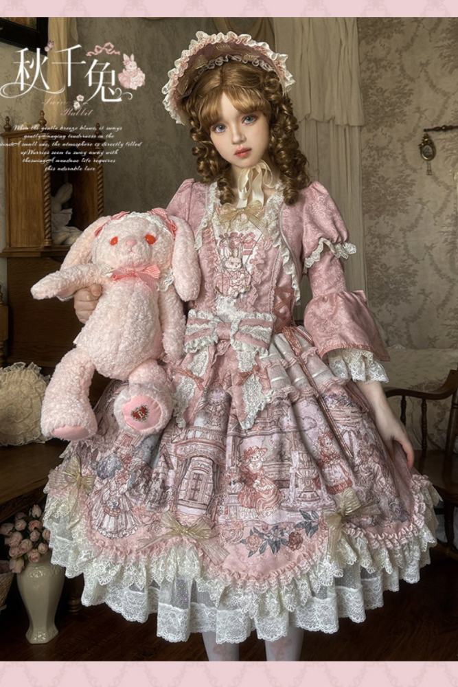 Swing Rabbit Gorgeous Lolita One Piece Dress