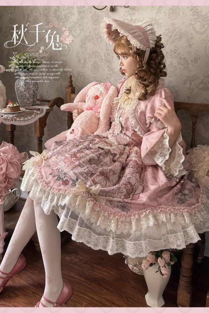 Swing Rabbit Gorgeous Lolita One Piece Dress