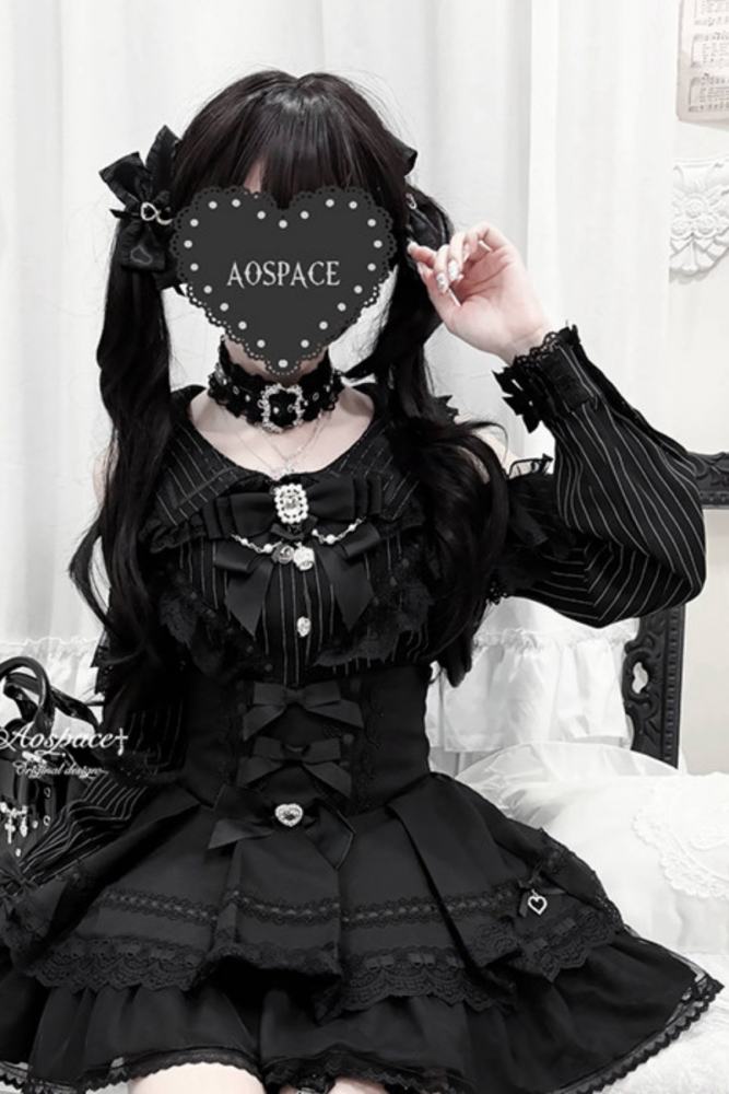 AO Space Ideal World Off Shoulder Lacework Jirai Kei Blouse