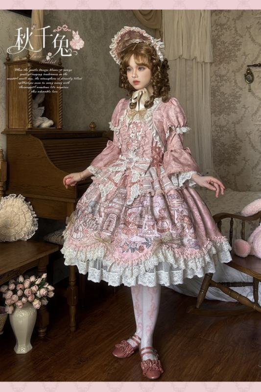 Swing Rabbit Gorgeous Lolita One Piece Dress